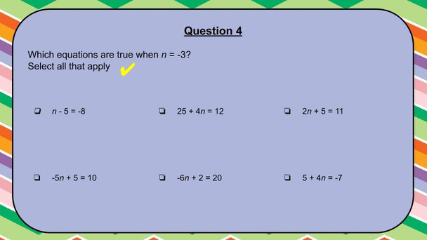 Two Step Equations STAAR 2.0 Questions