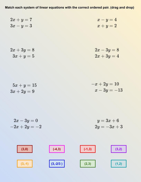 FREE Solving Systems of Linear Equations digital version