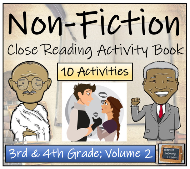 Non-Fiction Collection Volume II Close Reading Activity Book 3rd & 4th Grade