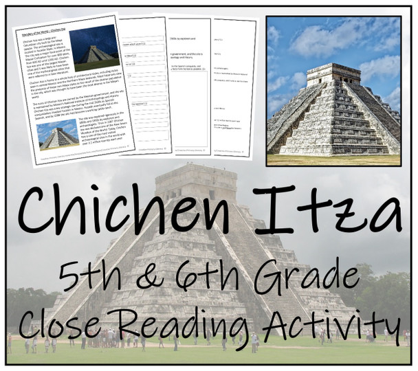 Chichen Itza Close Reading Activity | 5th Grade & 6th Grade
