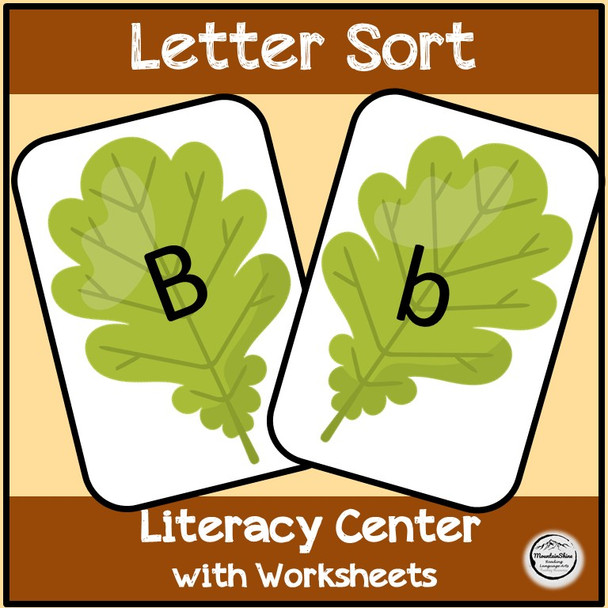 Letter Match with Worksheets Autumn Leaf Theme