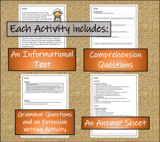 World War 2 Close Reading Activity Book | 3rd Grade & 4th Grade