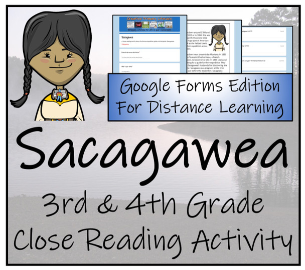 Sacagawea Close Reading Activity Digital & Print | 3rd Grade & 4th Grade