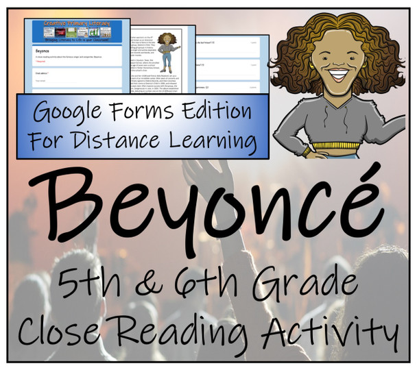 Beyonce Close Reading Activity Digital & Print | 5th Grade & 6th Grade