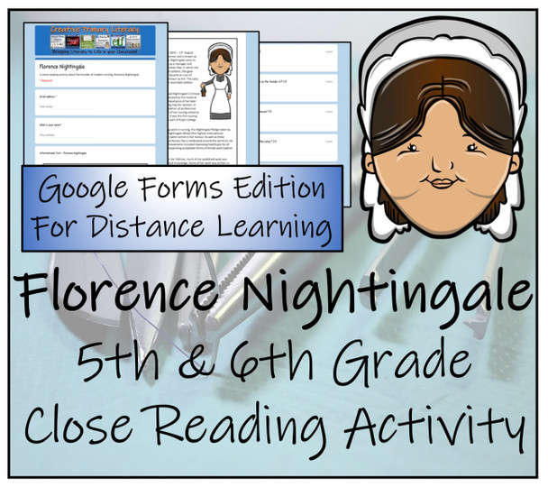 Florence Nightingale Close Reading Activity Digital & Print | 5th & 6th Grade