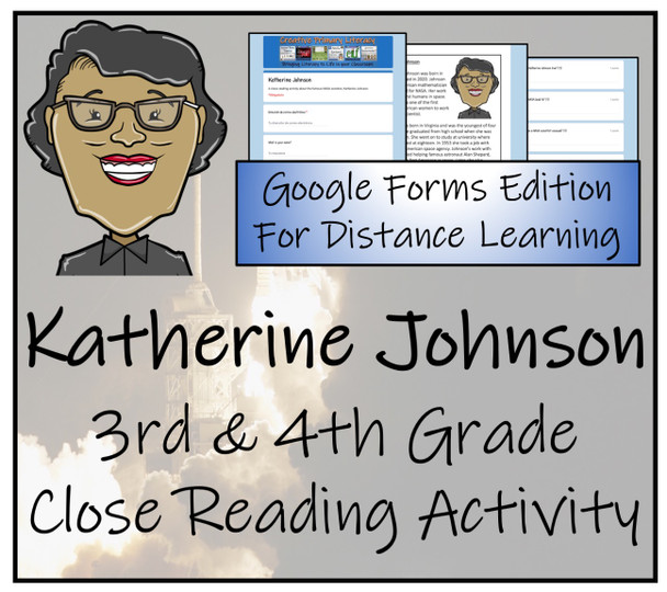 Katherine Johnson Close Reading Activity Digital & Print | 3rd Grade & 4th Grade