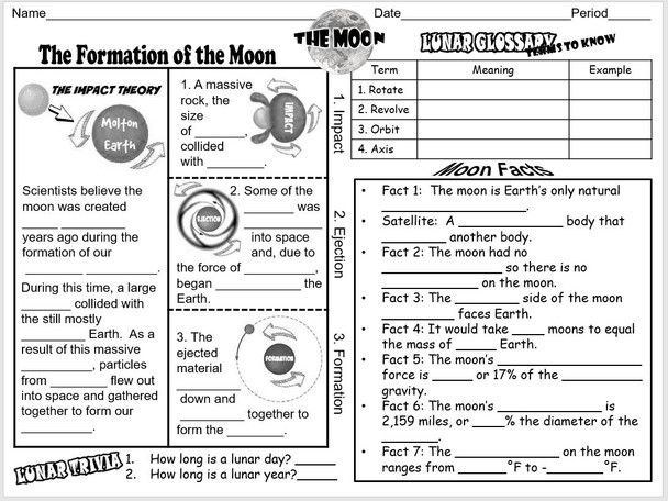 Lunar Facts, Formation, and Phases