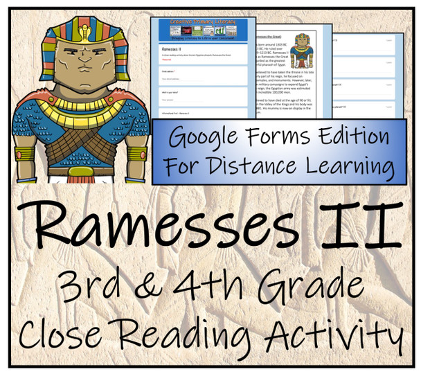 Ramesses II Close Reading Activity Digital & Print | 3rd Grade & 4th Grade