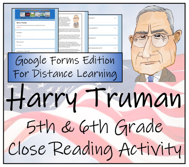 Harry Truman Close Reading Activity Digital & Print | 5th Grade & 6th Grade