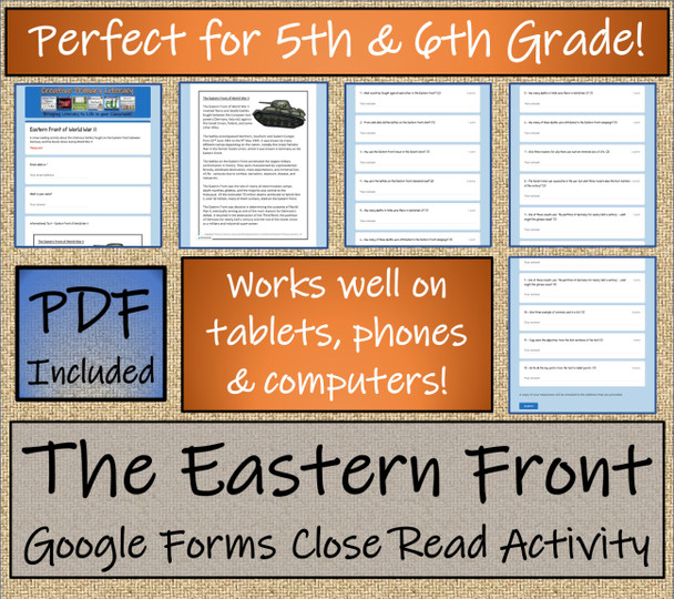 Eastern Front of WW2 Close Reading Activity Digital & Print | 5th & 6th Grade