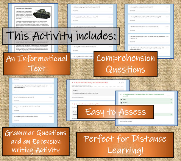 Eastern Front of WW2 Close Reading Activity Digital & Print | 5th & 6th Grade