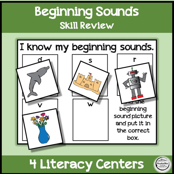 Beginning Sounds Literacy Centers Skill Review