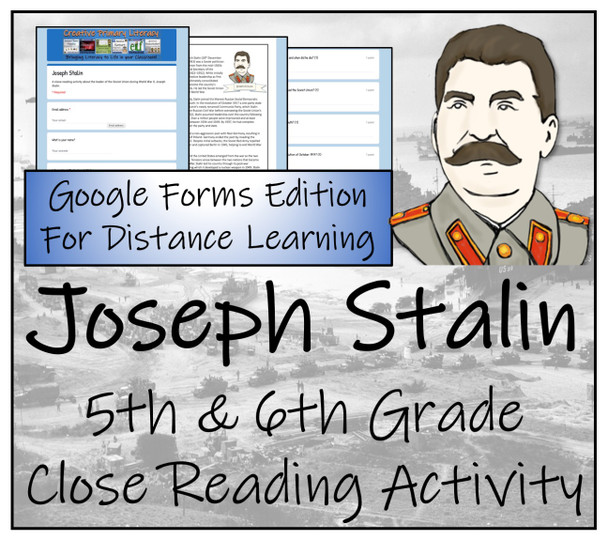 Joseph Stalin Close Reading Activity Digital & Print | 5th Grade & 6th Grade