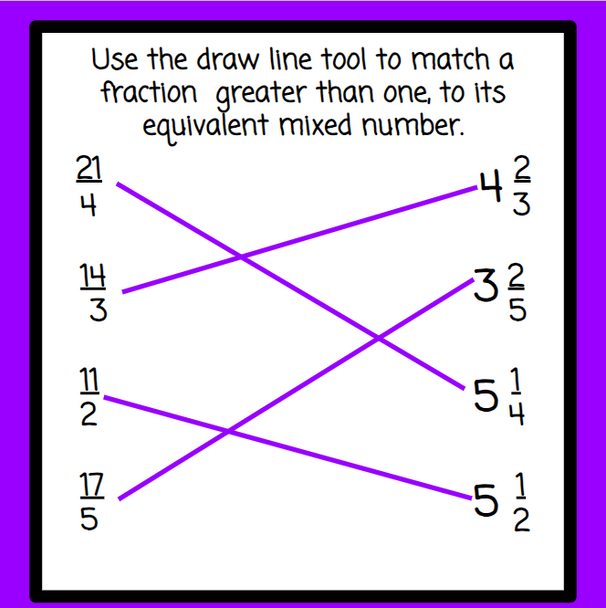 Fractions Review - Mixed Numbers and Fractions  Greater than One