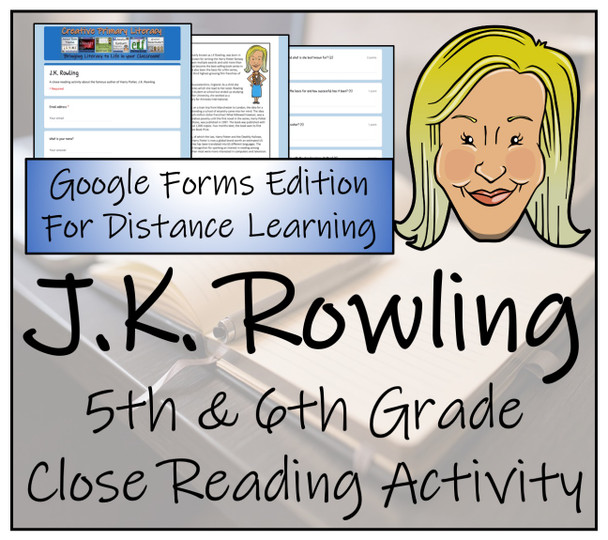 J.K. Rowling Close Reading Activity Digital & Print | 5th Grade & 6th Grade