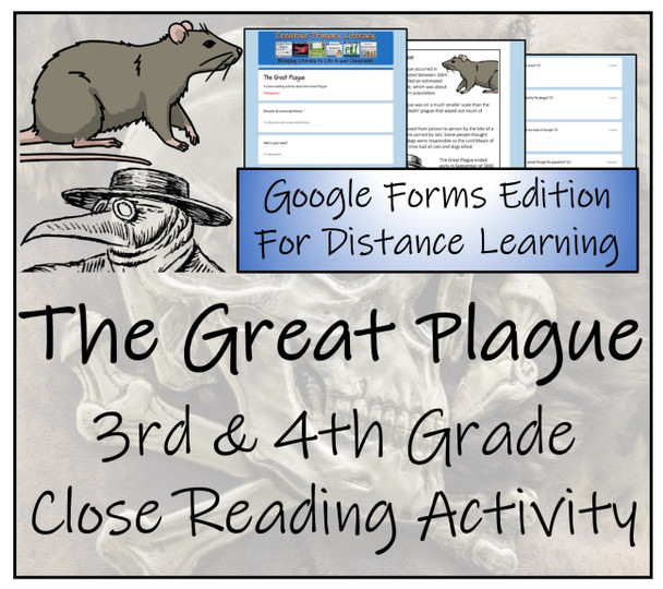 The Great Plague Close Reading Activity Digital & Print | 3rd Grade & 4th Grade