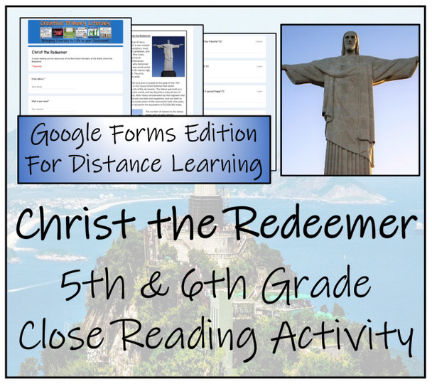 FREE Christ the Redeemer Close Reading Activity Digital & Print | 5th & 6th Grade