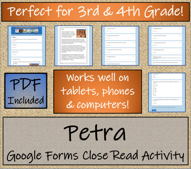 Petra Close Reading Activity Digital & Print | 3rd Grade & 4th Grade