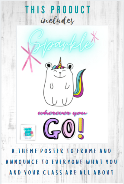 Sparkle Wherever You Go- Caticorn Classroom Décor