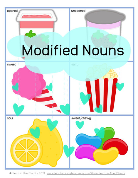 Modified Nouns - Food Shopping Activity