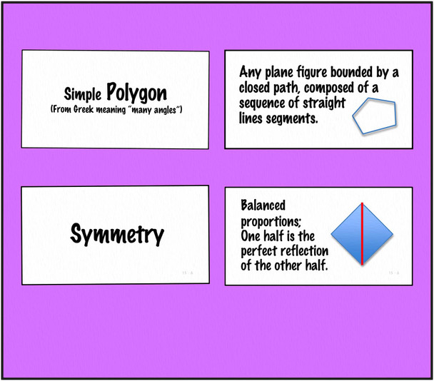 Geometry Word Problems & Matching Cards BUNDLE - Polygons, Area, Geometric 3D Solids, Surface Area & Volume - Montessori-inspired printable Geometry help (70 Word Problems, 45 Matching Card Sets +Key):