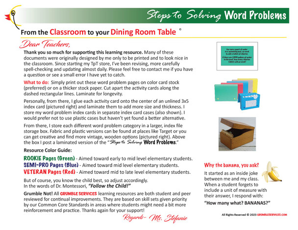 Word Problems BUNDLE • Fractions, Money, Ratios, & Percentages - Elementary Montessori Math Classroom Materials