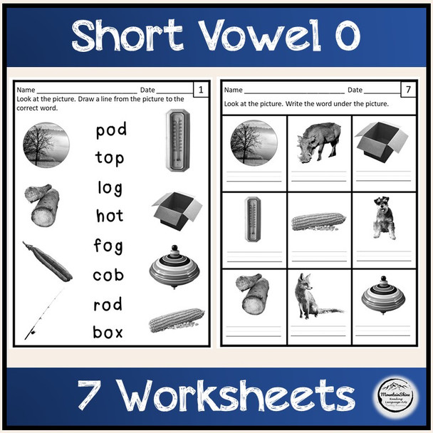 Short Vowel O Bundle Make-A-Word, Puzzles, Worksheets & Flashcards