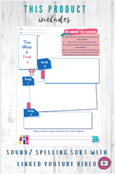 3rd Grade Weekly Spelling Routine-Final e
