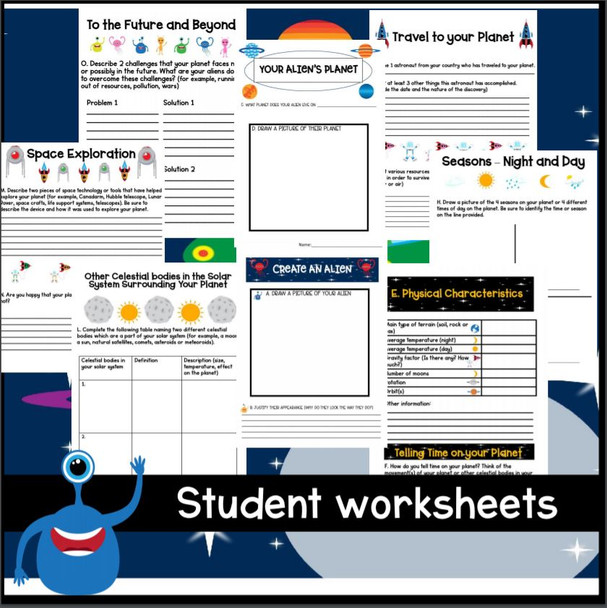 Science Project: Create an Alien and Planet