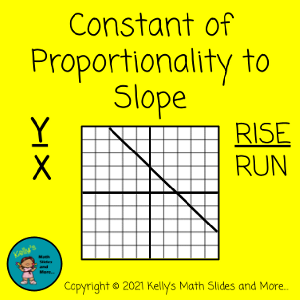 Constant of Proportionality to Slope