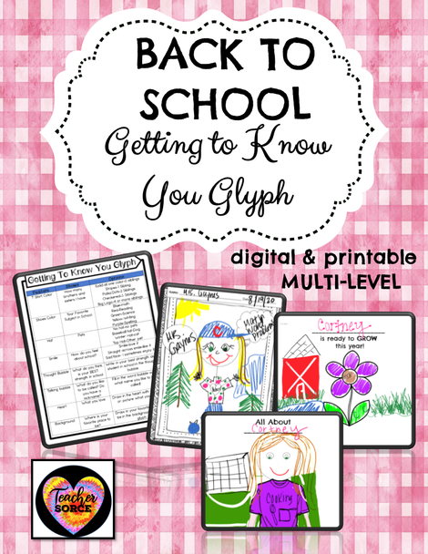  Back To School: Getting to Know Me Glyph 3 Levels