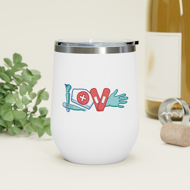 Nurse "LOVE" 12 oz. Insulated Wine Tumbler