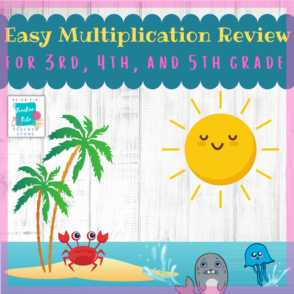 Easy Multiplication Review for 3rd, 4th, and 5th Grade