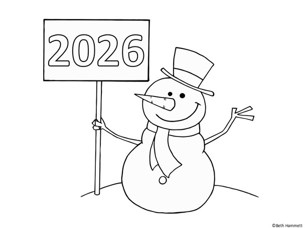 FREE Happy New Year Coloring Sheets