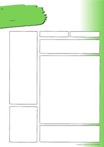 PLAN & PRESENT: Fill-in Colored Lesson Template - Green
