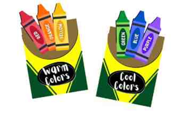POSTER: Colored Crayons (Warm vs Cool)