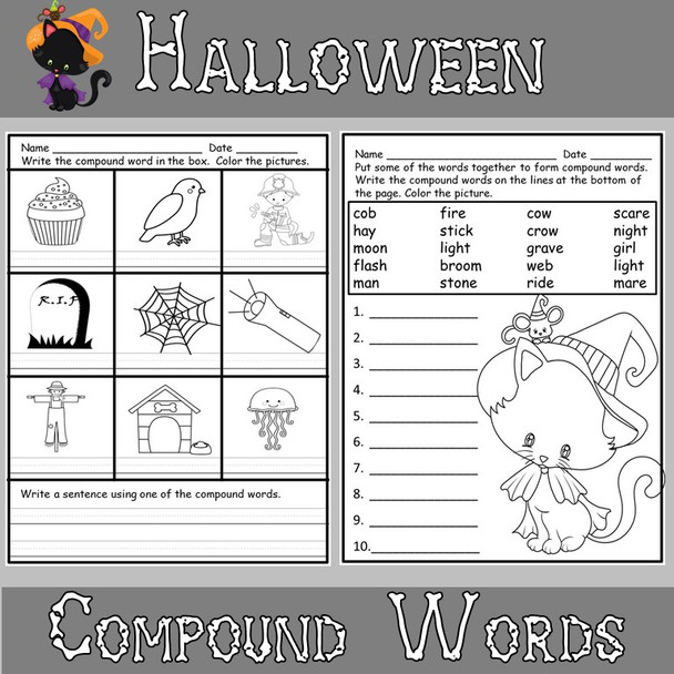 Halloween Worksheets Print and Go