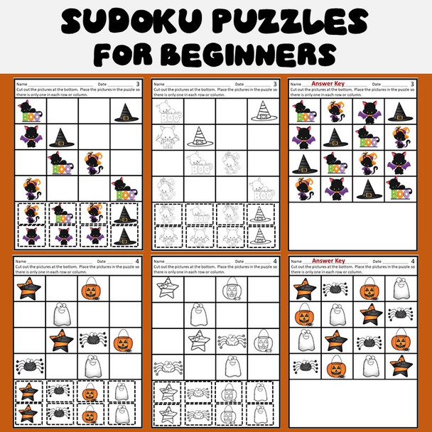 Halloween Sudoku Puzzles for Beginners
