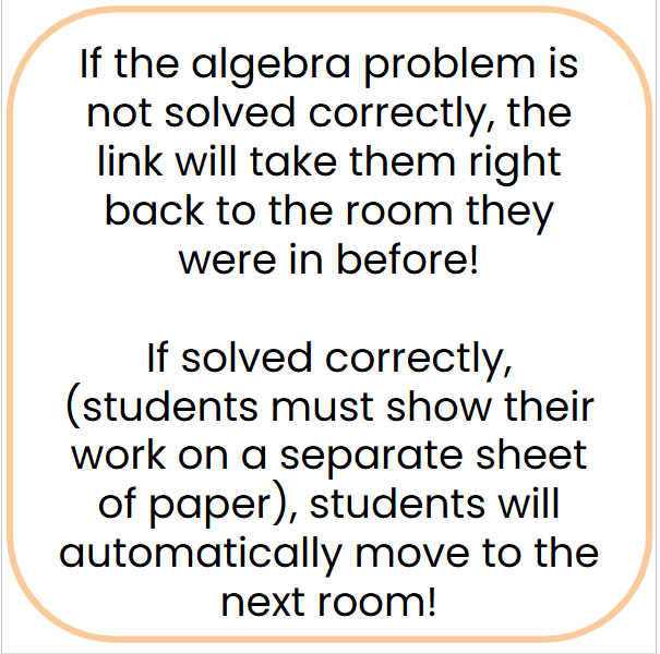 Algebra Haunted House Escape - Algebraic Equations
