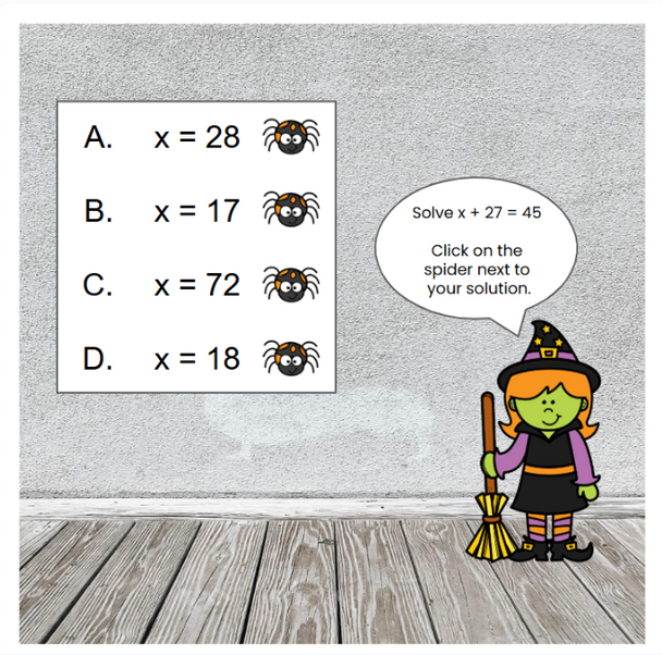 Algebra Haunted House Escape - Algebraic Equations