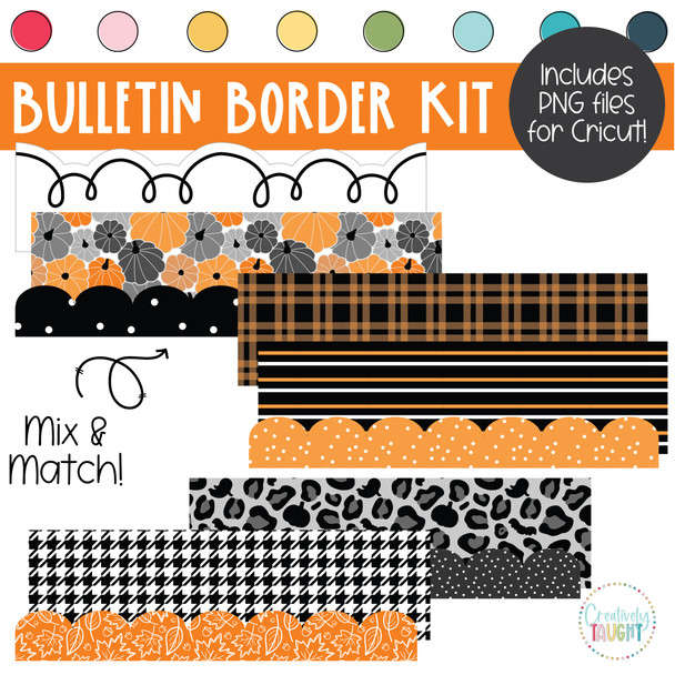 Black and White Pumpkins - Fall - Halloween - September & October Bulletin Board Kit Black and White Pumpkins - Fall - Halloween - September & October Bulletin Board Kit