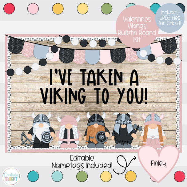 Valentine Viking Gnomes - February Bulletin Board Kit