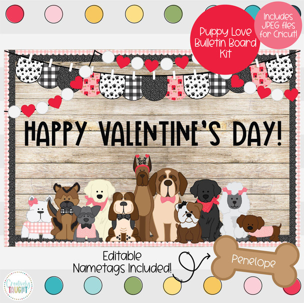 Puppy Love - Valentines - February Bulletin Board Kit