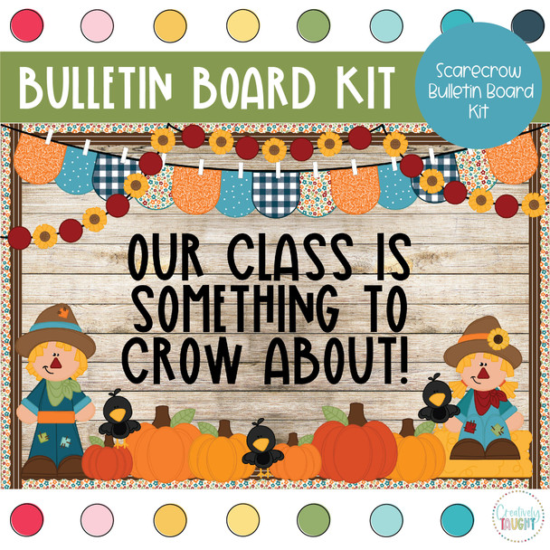 Scarecrow Pumpkin Patch - Fall - September and October Bulletin Board Kit