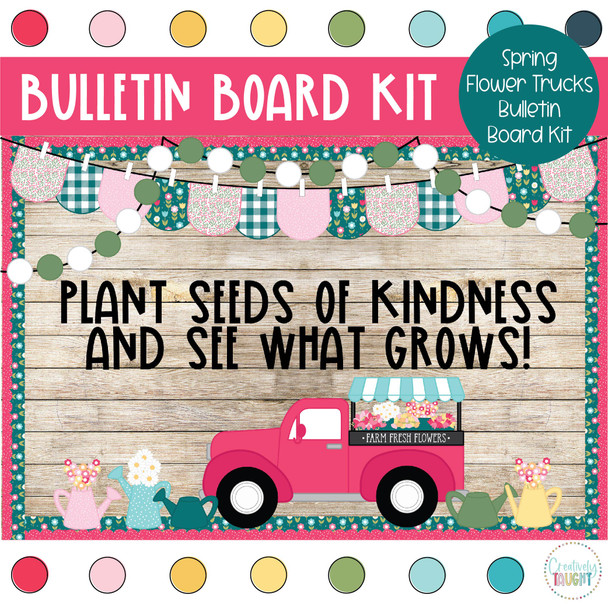 Flower Truck - Spring - March Bulletin Board Kit