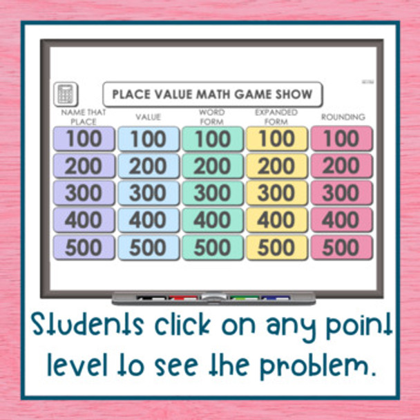 Place Value Math Game Show