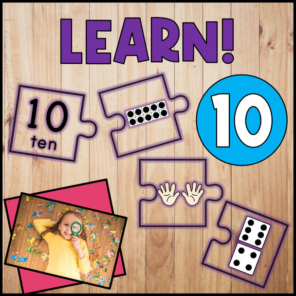 Subitizing Puzzles Numbers 1-20 | FRENCH Version Included! | Number Recognition