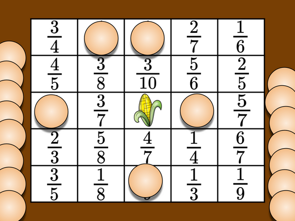 Thanksgiving Simplifying Fractions Bingo - Digital