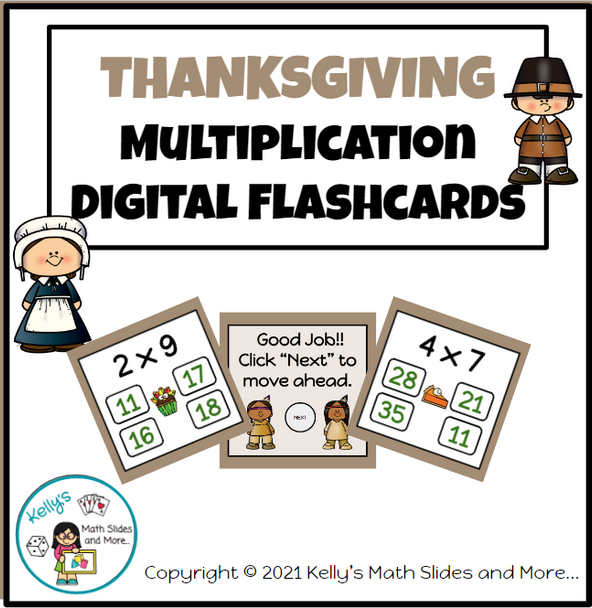 Thanksgiving Multiplication Flashcard Game