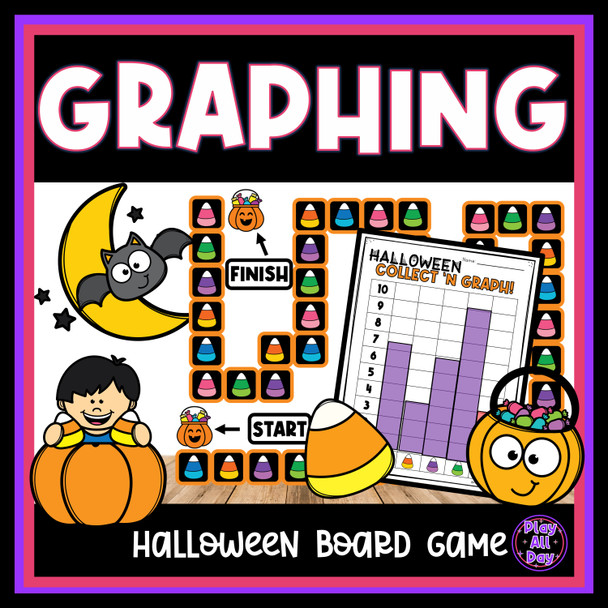 Halloween Graphing | Collect and Graph Board Game | French Version Included!